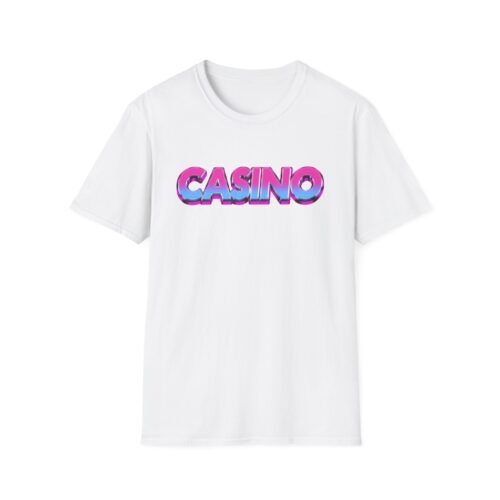 Casino Vibes Unisex Softstyle T-Shirt, Retro Graphic Tee, Perfect for Gamers, Casino Lovers, Casual Wear